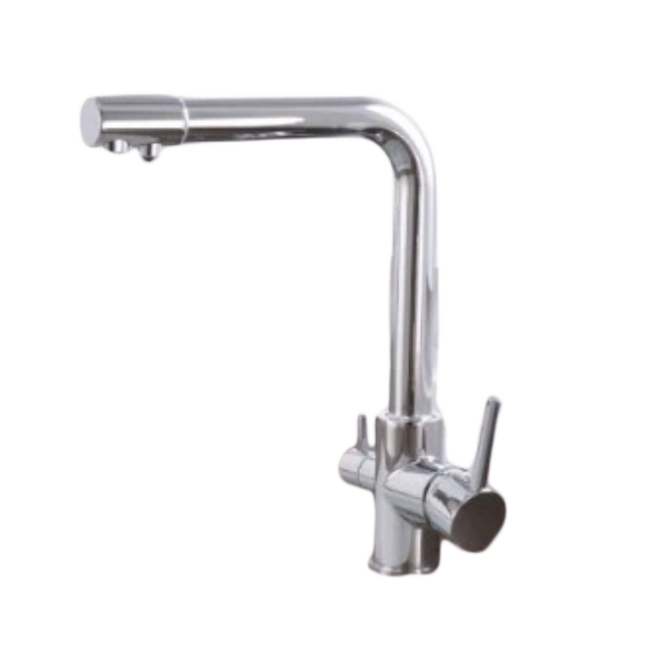 3 way kitchen tap with pure water flow Chrome