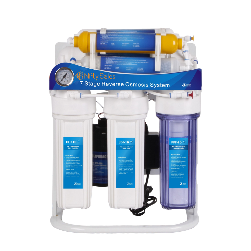 7 Stage Pumped Reverse Osmosis Water Filter