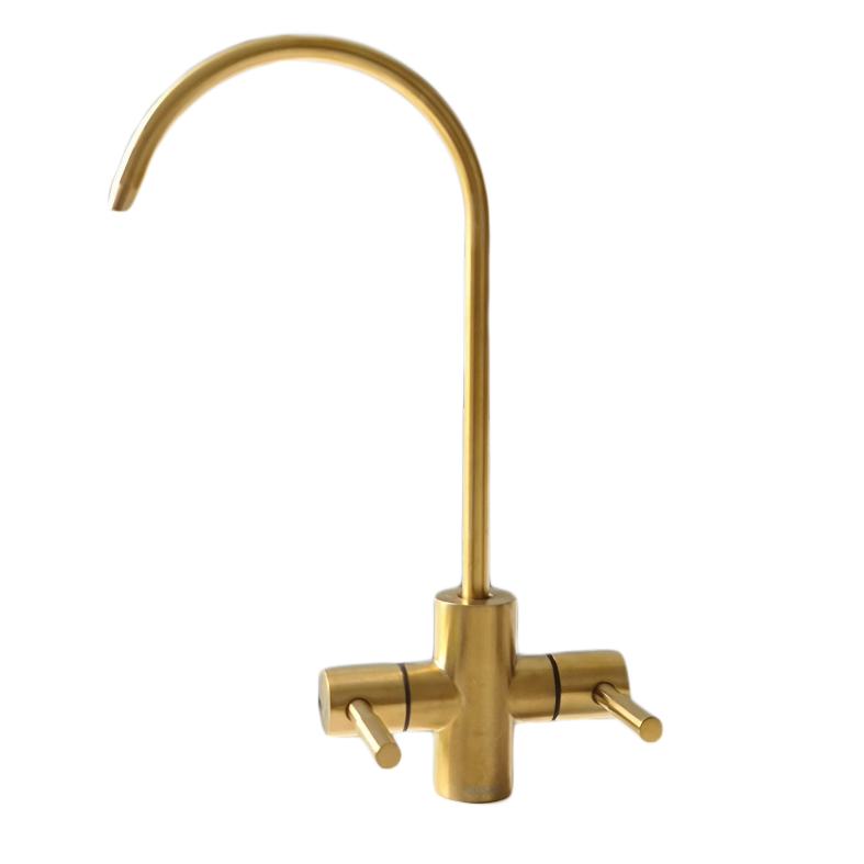 Gold Dual tap for Drinking Water Filters